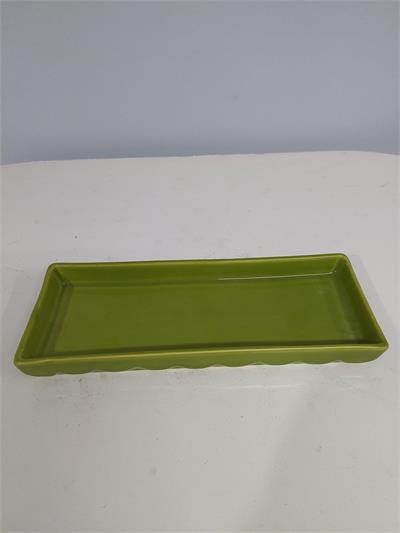 Bandeja Retangular Reto Fundo Verde Claro Alt3Cm 12Cm X 31Cm - BB Festas Aluguel 
