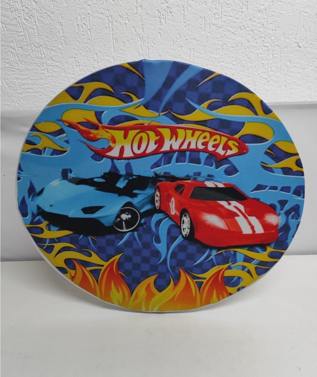 Painel Sublimado Redondo Hotwheels 60Cm - BB Festas Aluguel 