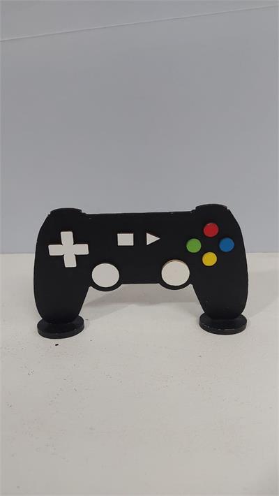 Totem Controle Preto P Em Mdf (Games) 12Cm X 20Cm - BB Festas Aluguel 