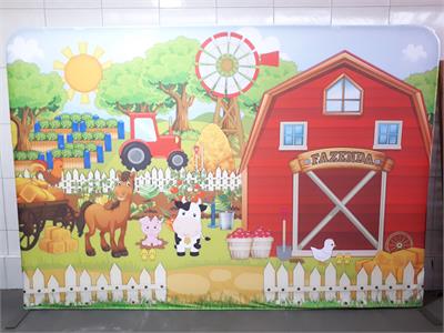 Painel Sublimado Fazendinha 3M X 2M - BB Festas Aluguel 