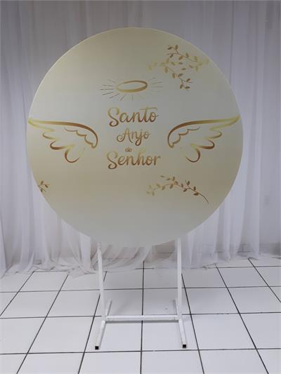 Painel Sublimado Redondo Santo Anjo Do Senhor (Eucaristia) 1,30Cm - BB Festas Aluguel 