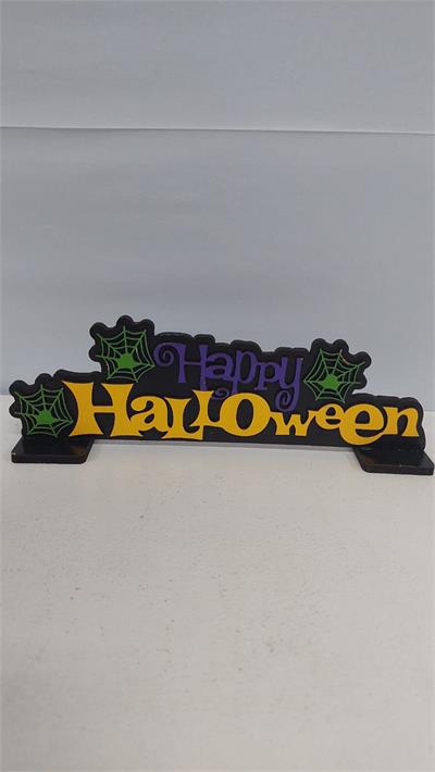 Totem Feliz Halloween Em Mdf 10Cm X 30Cm - BBFestasAluguel 