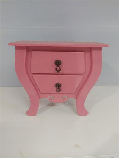 Criado Mudo de Mesa Rosa Alt 26Cm X 28Cm X 26Cm - BB Festas Aluguel 