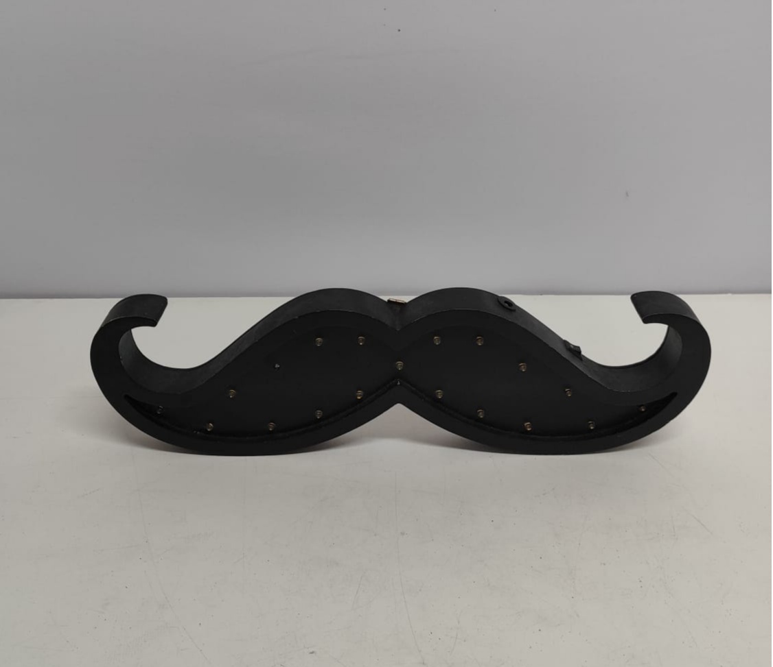 Bigode de Led Preto - BBFestasAluguel 