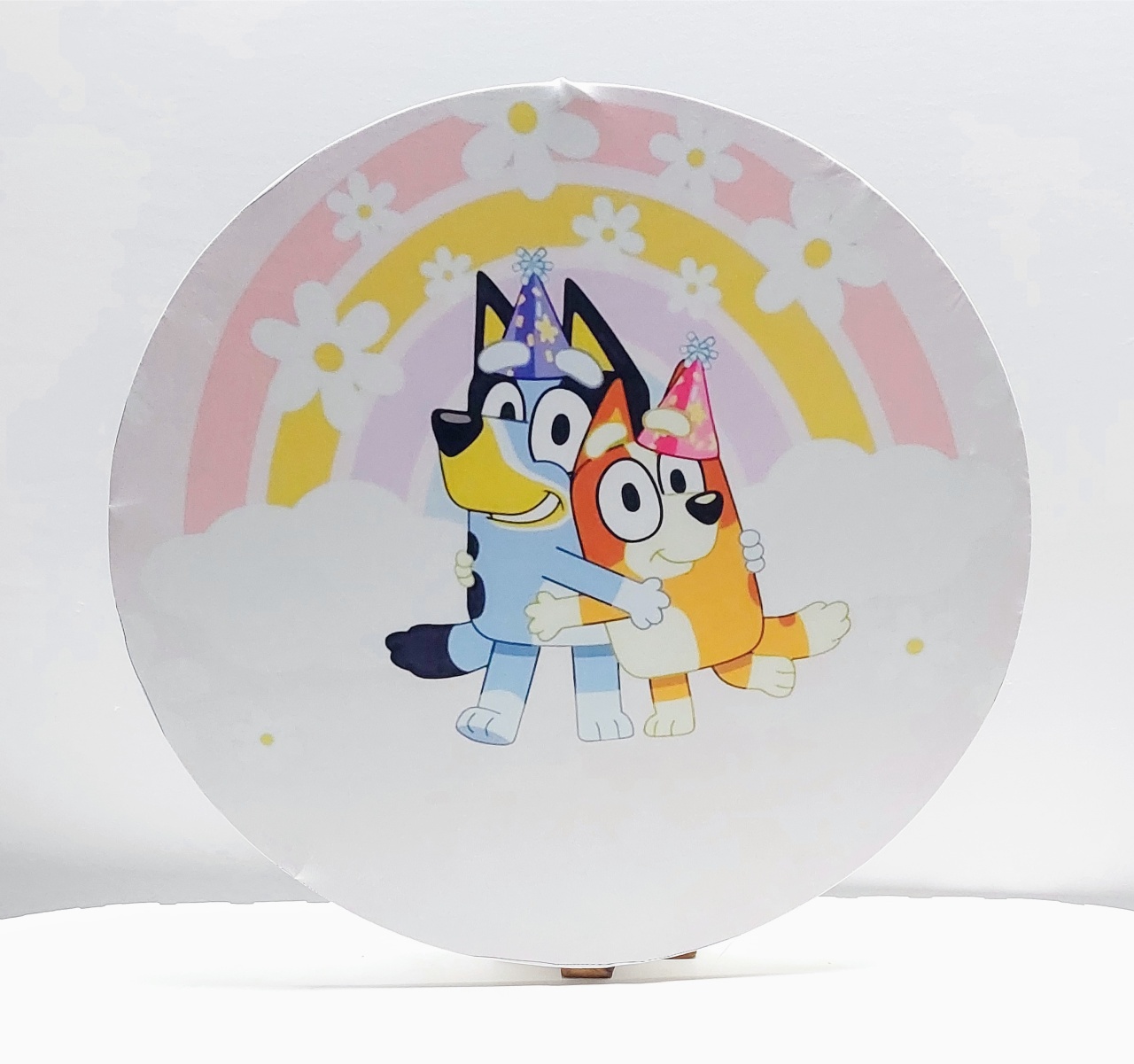 Painel Sublimado Redondo Bluey E Bingo 60Cm - BB Festas Aluguel 