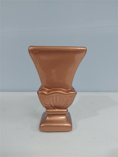 Vaso Quadrado Trabalhado P Rosé 15Cm X 8Cm - BB Festas Aluguel 