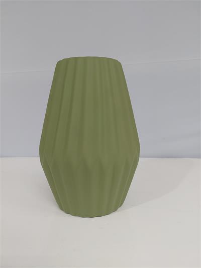 Vaso Fosco 3D Canelado Baixo Verde Menta 21Cm X 9Cm - BB Festas Aluguel 