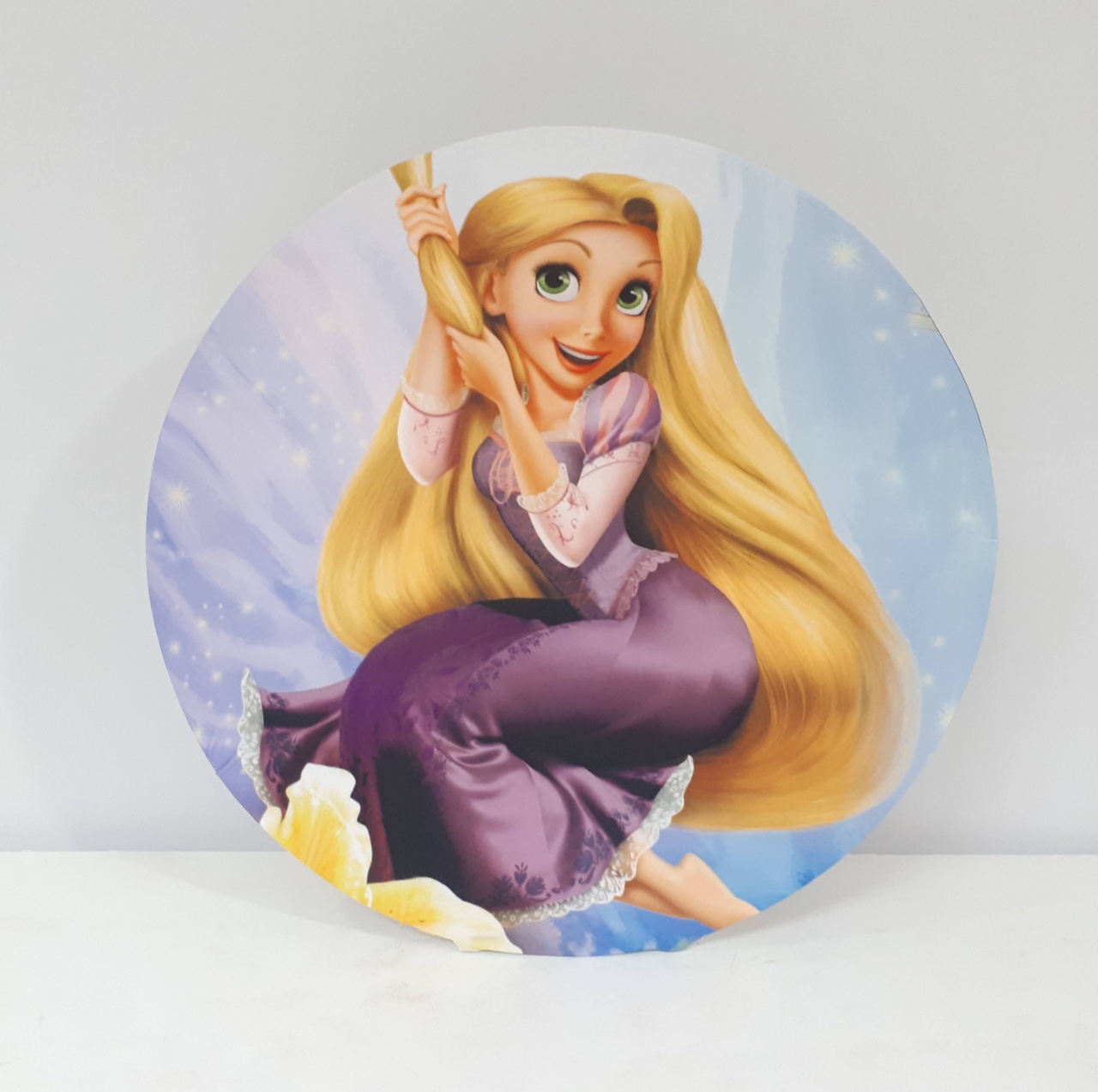 Painel Sublimado Redondo Rapunzel 60Cm  - BBFestasAluguel 