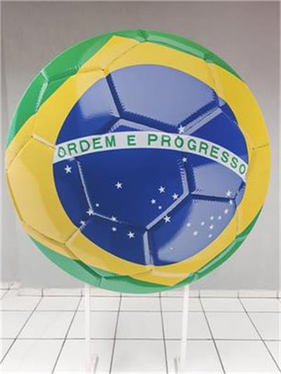 Painel Sublimado Redondo Bola Com Bandeira Do Brasil 1,30Cm - BB Festas Aluguel 