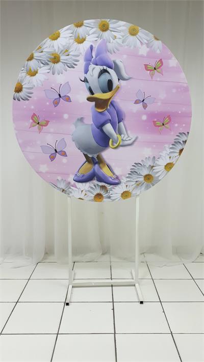 Painel Sublimado Redondo Margarida 1,30Cm - BB Festas Aluguel 