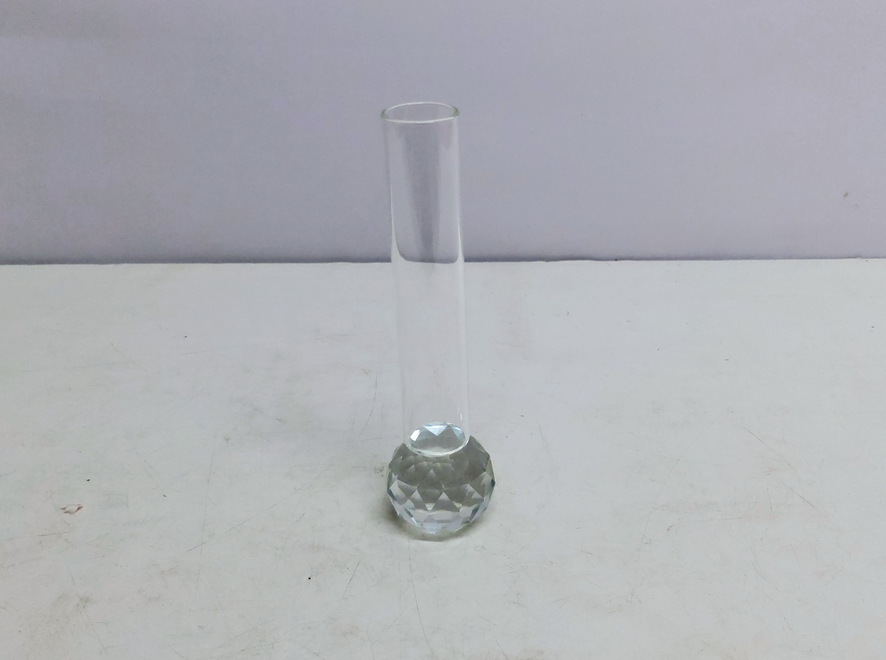 Vaso de Vidro Solitário 19Cm Alt X 5Cm Diametro  - BB Festas Aluguel 