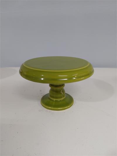Porta Doce Pé Torneado P Verde Claro 10Cm X 16Cm - BB Festas Aluguel 