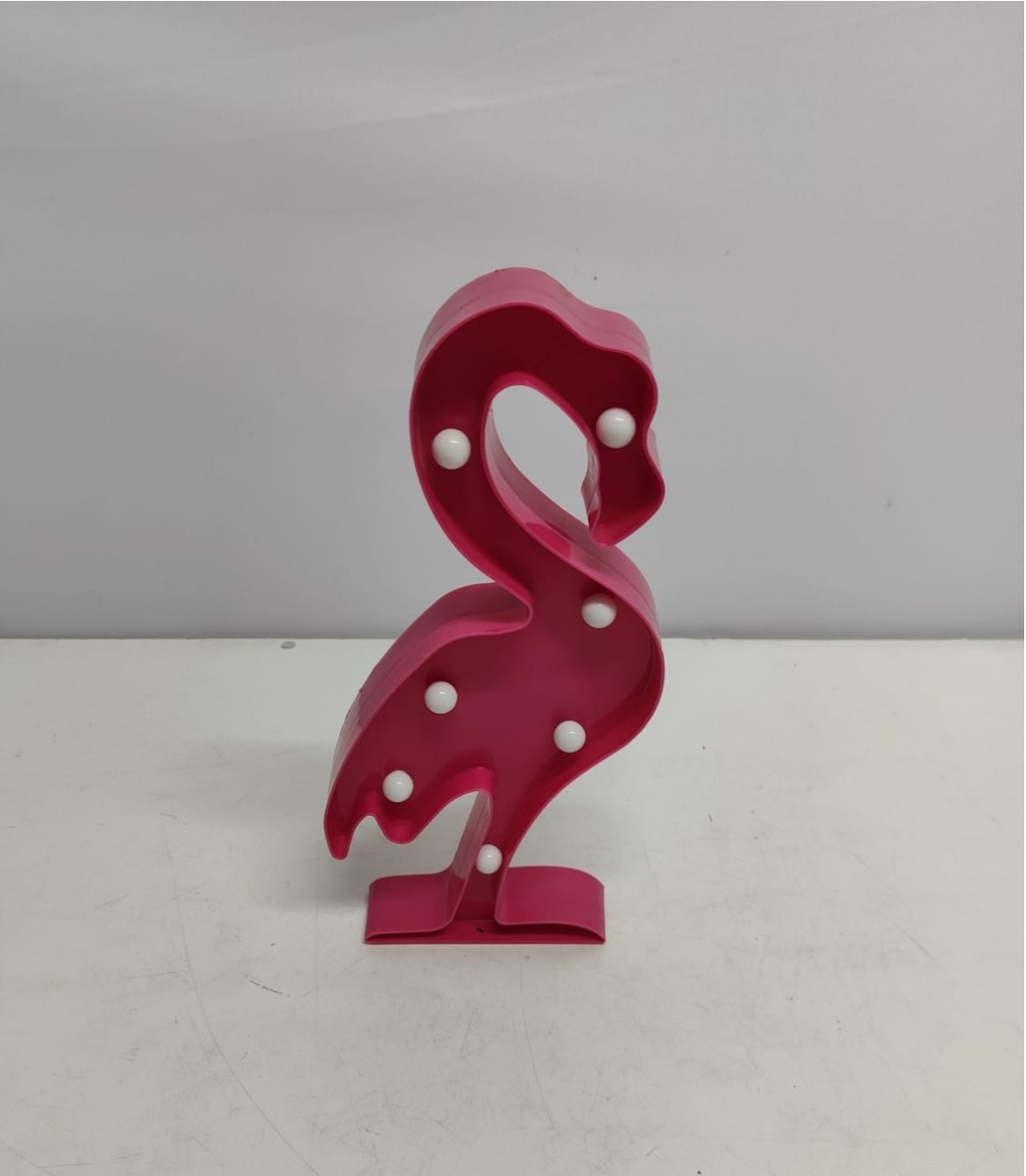 Flamingo Pink de Led 30Cm Alt X 12Cm Larg - BBFestasAluguel 