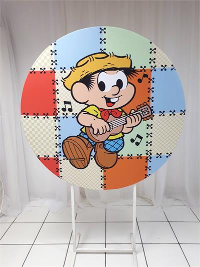 Painel Sublimado Redondo Chico Bento São João 2 1,30Cm - BB Festas Aluguel 