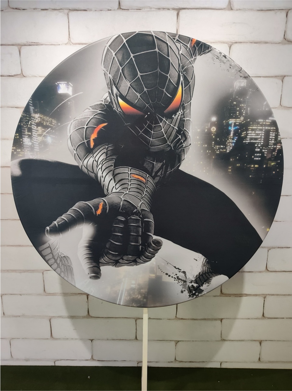 Painel Sublimado Redondo Homem Aranha 3 1,30Cm - BBFestasAluguel 