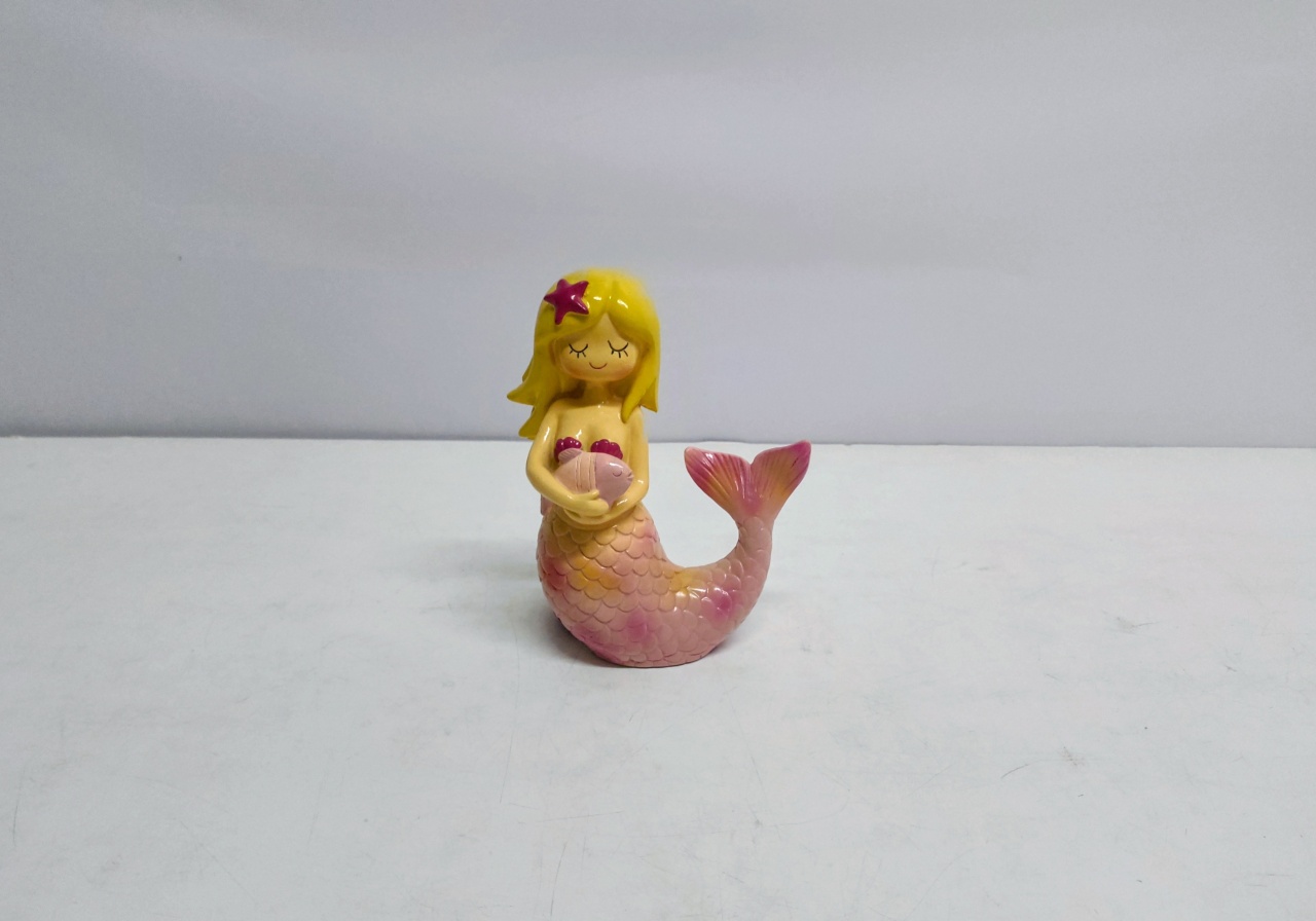 Mini Sereia Decorativa 18Cm Alt X 12C Larg X 8Cm Comp - BB Festas Aluguel 