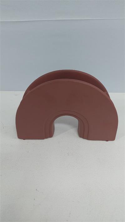 Vaso Arco-Íris Fosco Marrom 15Cm X20Cm X 6Cm - BB Festas Aluguel 