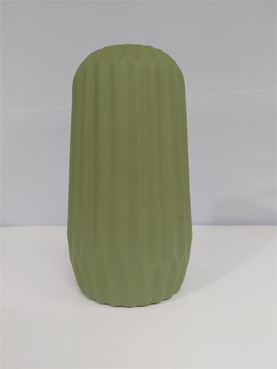 Vaso Fosco 3D Canelado Alto Verde Menta 25Cm X 9Cm - BB Festas Aluguel 