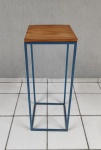 Cubo Vazado Alto Ferro Azul Escuro + Tampo Rústico/Branco 90Cm X 35Cm X 35Cm  - imagem 1