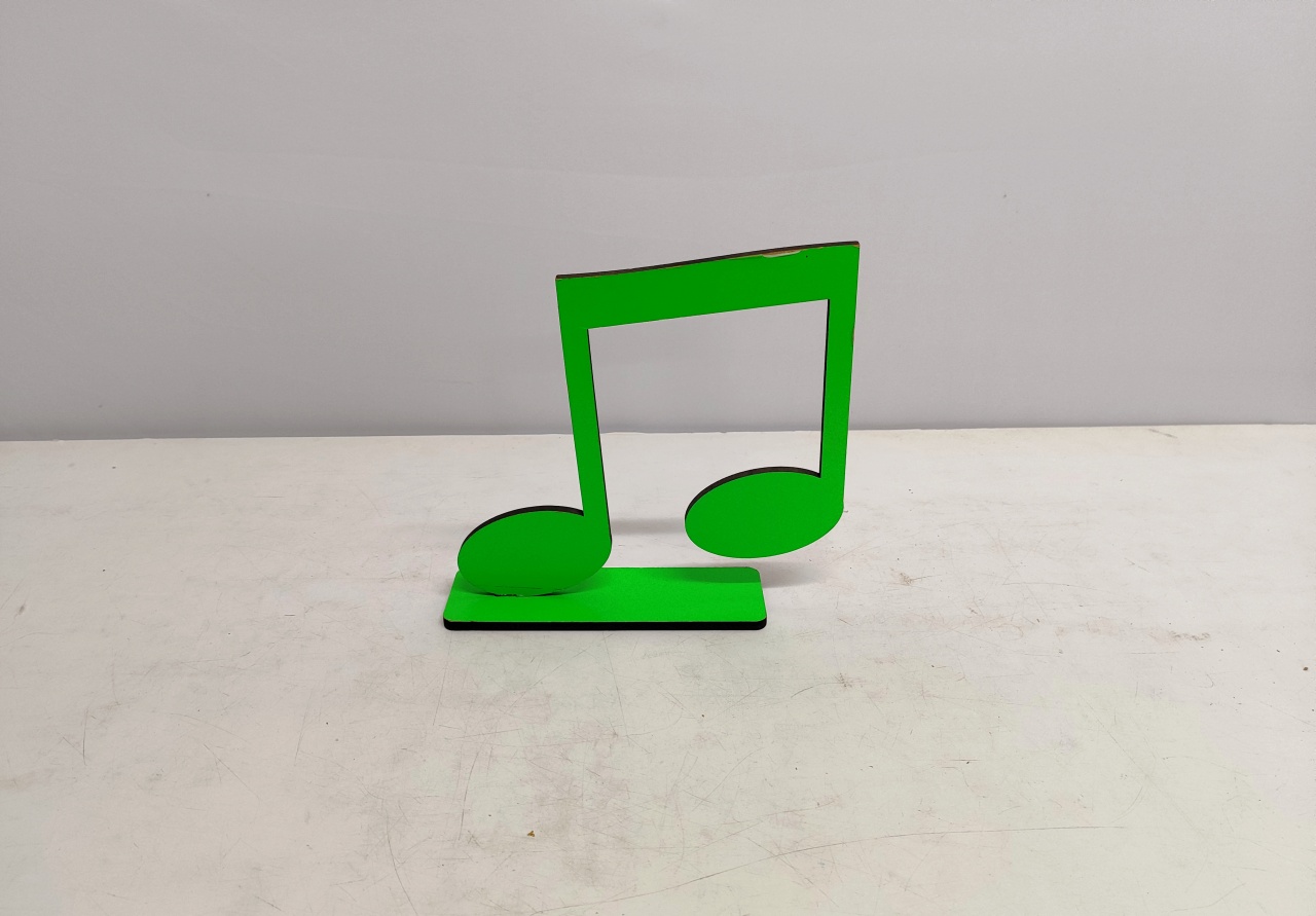 Totem Nota Musical Semicolcheia Verde Neon - BB Festas Aluguel 