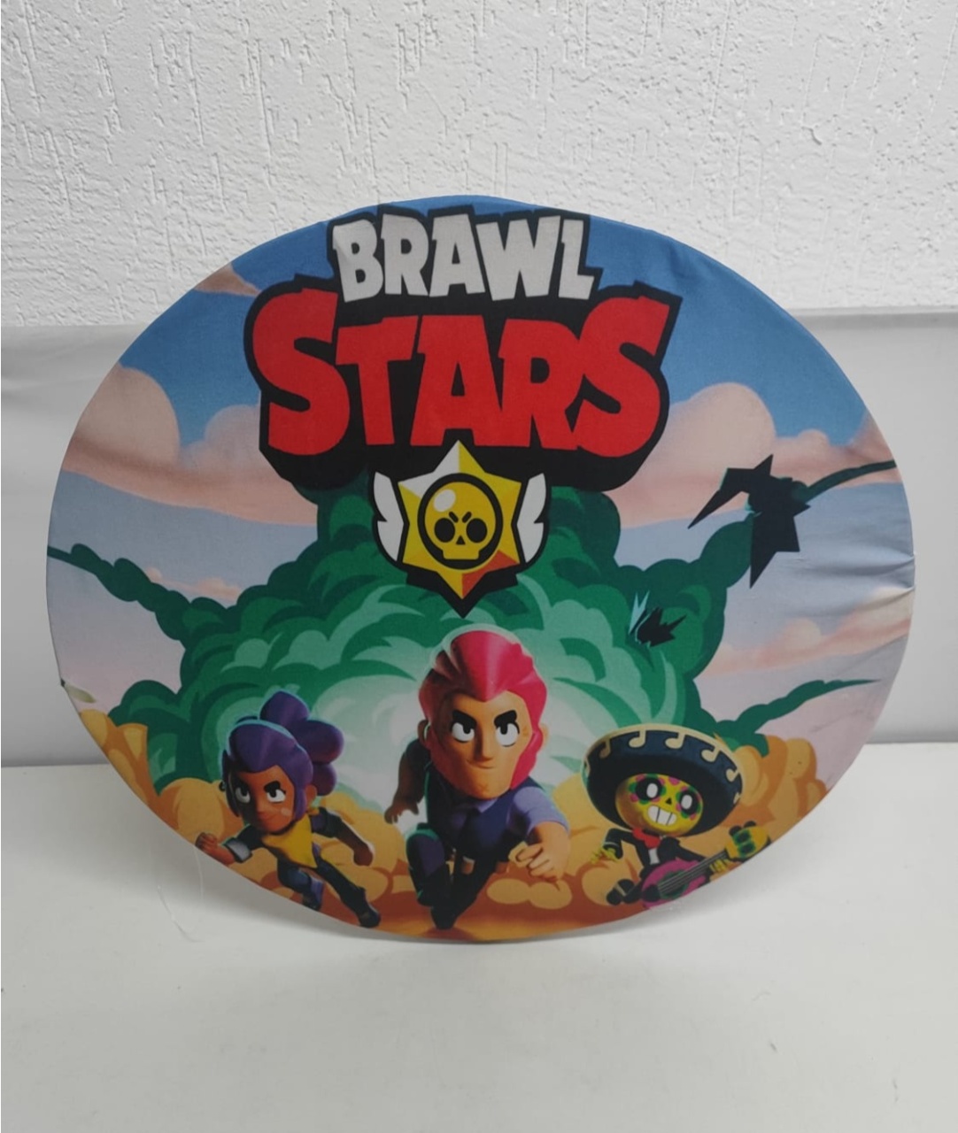 Painel Sublimado Redondo Brawl Stars 60Cm - BB Festas Aluguel 