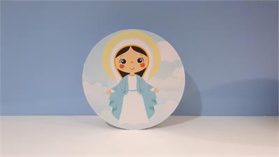 Painel Sublimado Redondo Nossa Senhora 60Cm - BB Festas Aluguel 