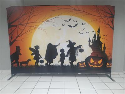 Painel Sublimado Halloween 3M X 2M - BB Festas Aluguel 