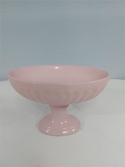 Porta Doce Oval Rosa Claro  16Cm Alt 15Cm Larg X 23Cm Comp - BB Festas Aluguel 