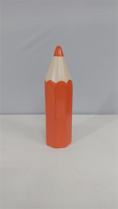 Lápis Louça Laranja (Abc) 25Cm X 6Cm X 6Cm - BB Festas Aluguel 