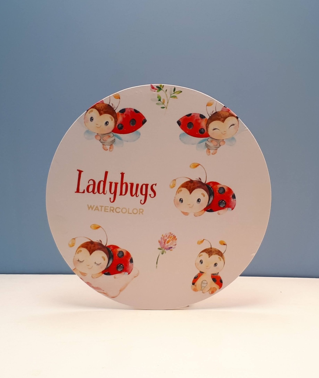 Painel Sublimado Redondo Joaninhas 60Cm - BB Festas Aluguel 