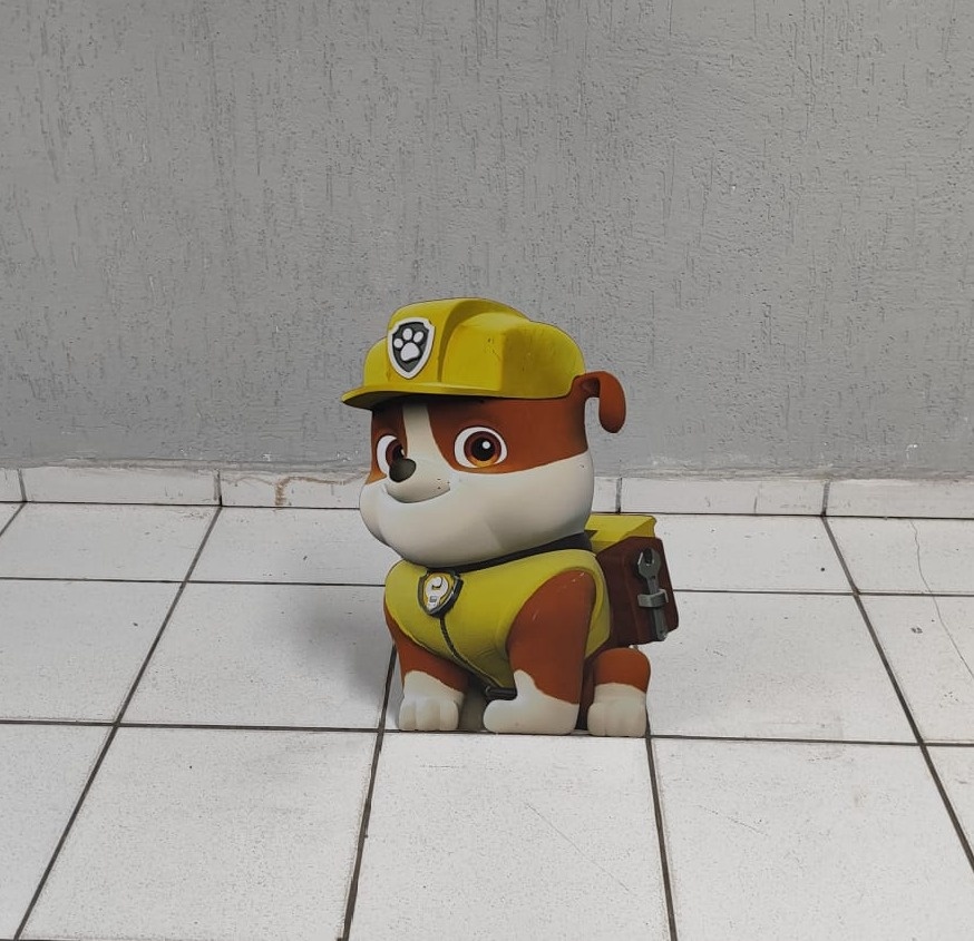 Totem de Chão Rubble (Patrulha Canina) 60Cm X 40Cm  - BB Festas Aluguel 