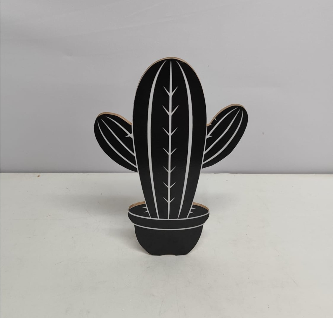 Totem Cacto Preto 30Cm Alt X 30Cm Larg - BBFestasAluguel 
