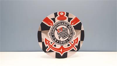 Painel Sublimado Redondo Corinthians  60Cm - BB Festas Aluguel 