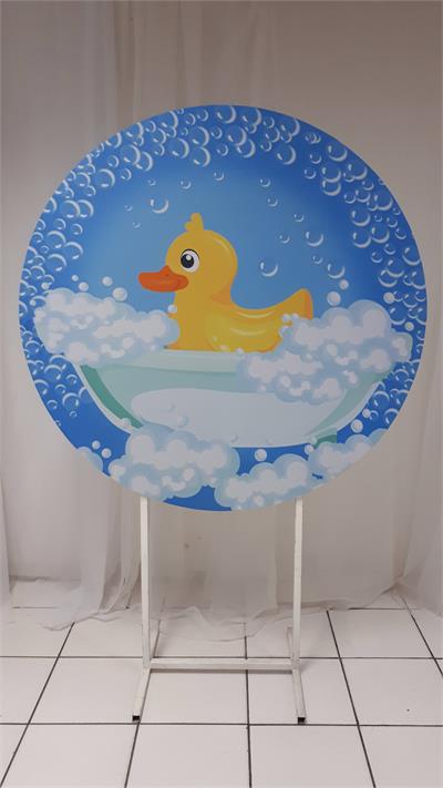 Painel Sublimado Redondo Patinho 1,30Cm - BB Festas Aluguel 