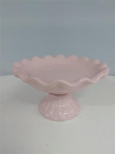 Porta Doce Babado Fundo/G Rosa Claro 16Cm Diametro X 27Cm Alt - BB Festas Aluguel 