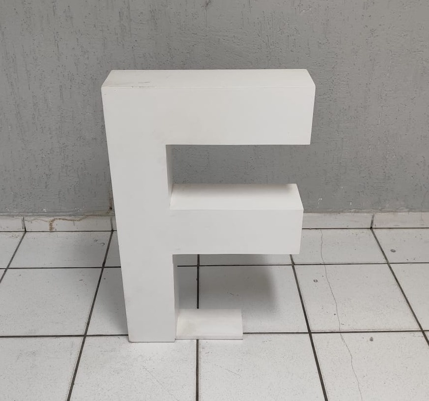Letra F Mdf 80Cm - BB Festas Aluguel 