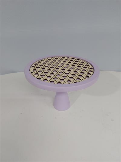 Porta Doce Baixo Mdf Com Renda Lilás Candy 15Cm X 22Cm - BB Festas Aluguel 