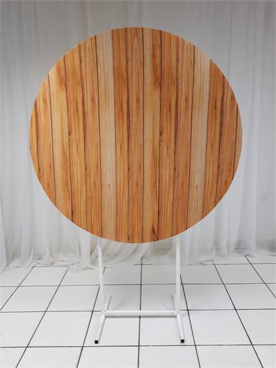 Painel Sublimado Redondo Madeira 1,30Cm - BB Festas Aluguel 