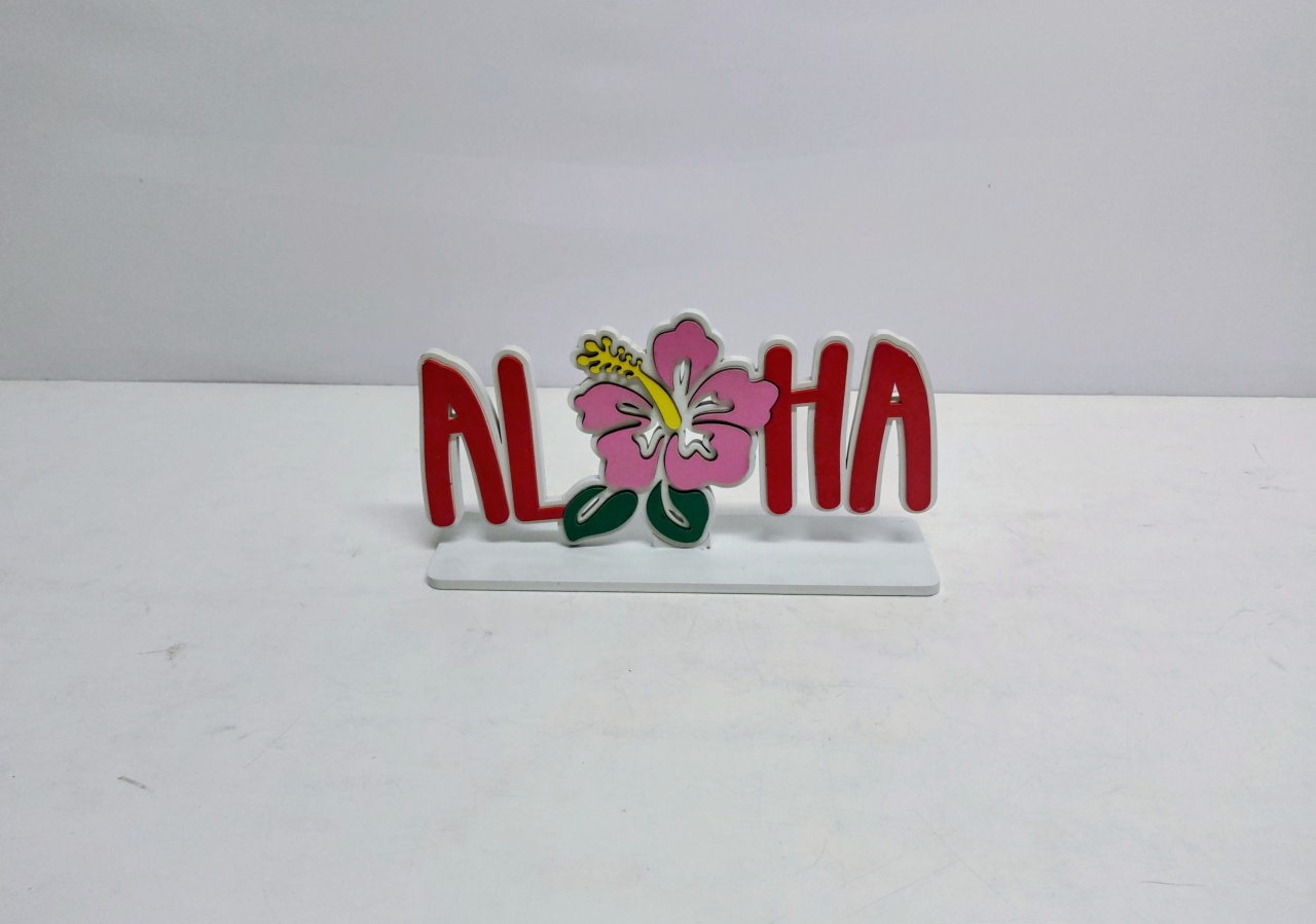 Totem Nome Aloha (Stich & Lilo) 15Cm Alt X 30Cm Larg  - BB Festas Aluguel 