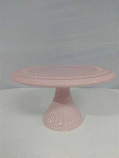 Porta Doce Alto Rosa Claro 17Cm X 30Cm Diametro - BB Festas Aluguel 