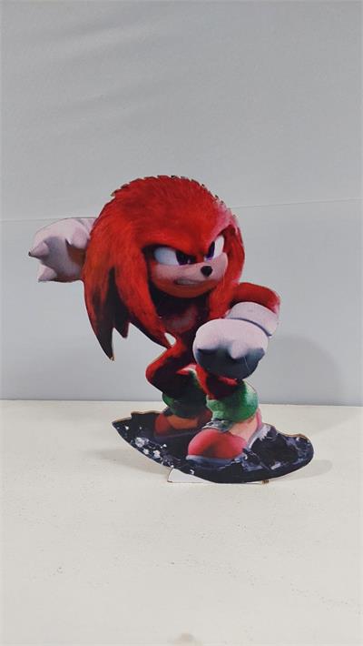 Totem Knuckles Surfando Em Mdf (Sonic) 30Cm X 20Cm - BB Festas Aluguel 