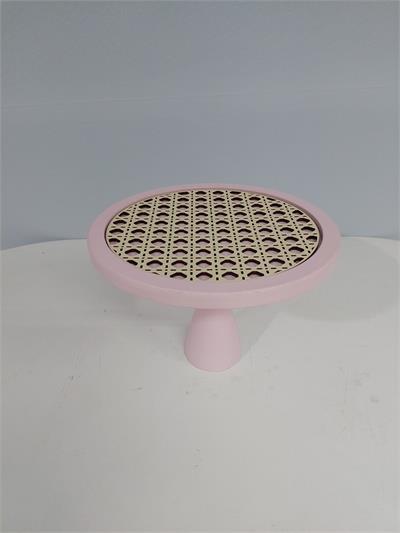 Porta Doce Baixo Mdf Com Renda Rosa Claro 15Cm X 22Cm - BB Festas Aluguel 