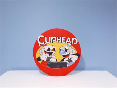Painel Sublimado Redondo Cup Head 60Cm - BB Festas Aluguel 