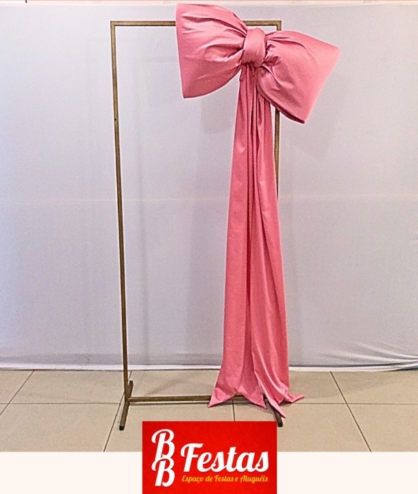 Laço Rosa Claro/G Para Painel  1,50 Alt X 0,70Cm Larg - BB Festas Aluguel 