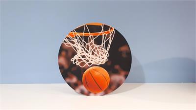 Painel Sublimado Redondo Cesta de Basquete  60Cm - BB Festas Aluguel 