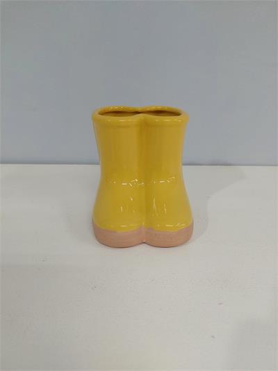Bota Louça G Amarela Alt 10Cm X 12Cm X 10Cm - BB Festas Aluguel 