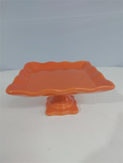 Porta Doce Quadrado M Laranja Alt10Cm 20Cm X 20Cm - BB Festas Aluguel 