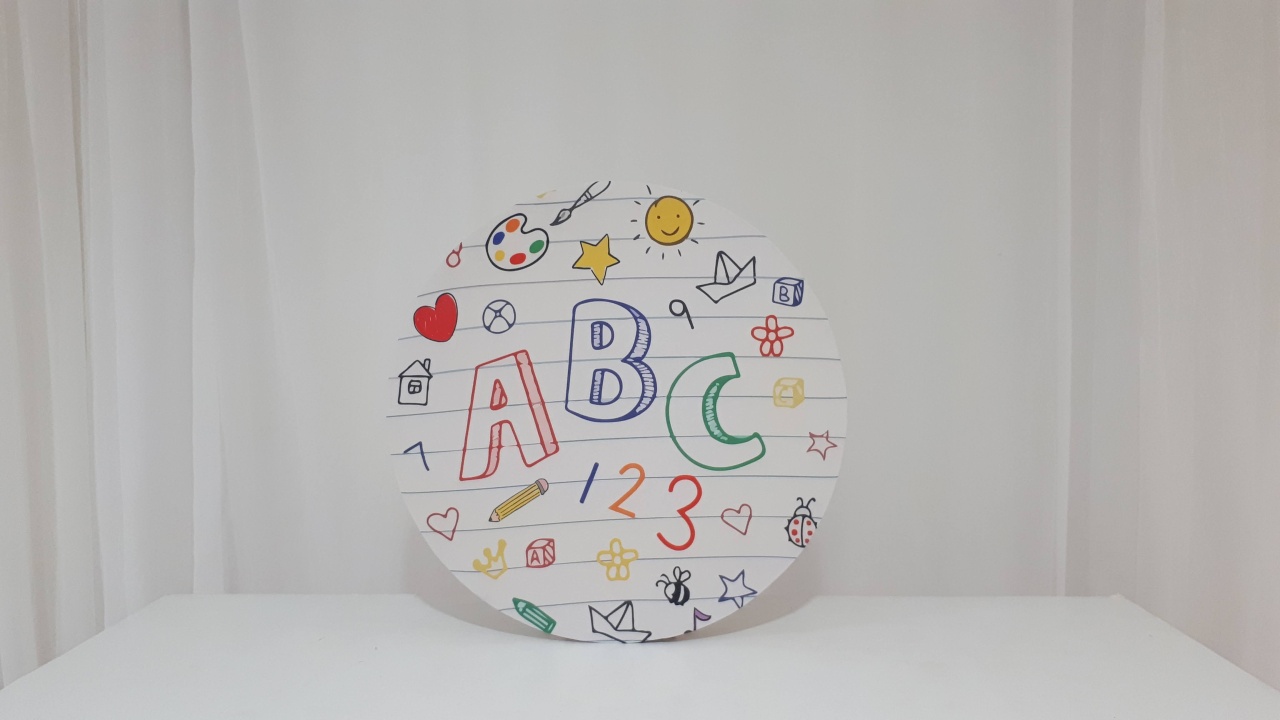 Painel Sublimado Redondo Abc 60Cm   - BB Festas Aluguel 