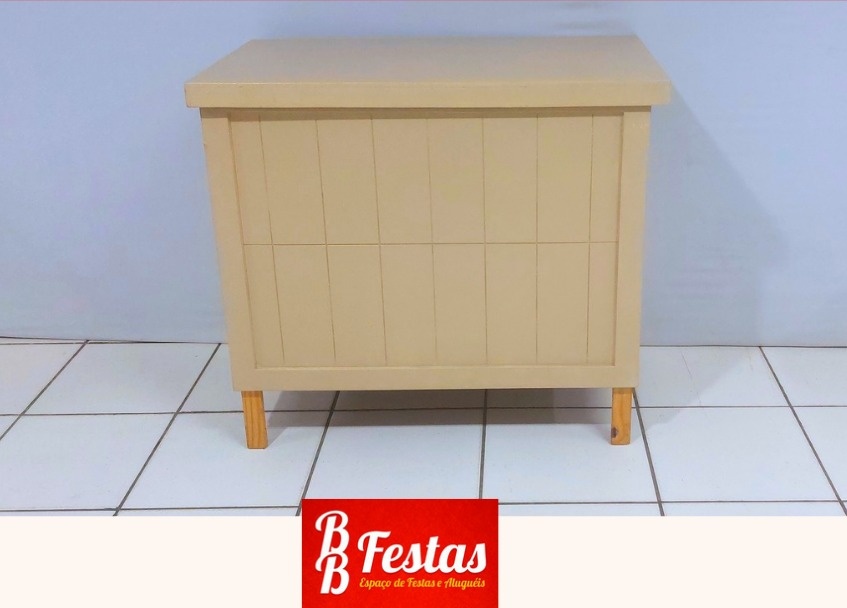 Balcão Desmontável Bege Claro 80Cm Alt. X 1M Larg X 45Cm Comp - BB Festas Aluguel 