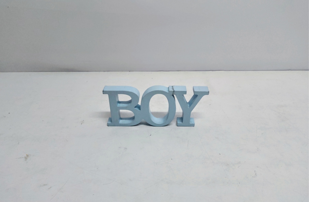 Letreiro Boy Azul Mdf 8Cm Alt X 19Cm Larg  - BB Festas Aluguel 